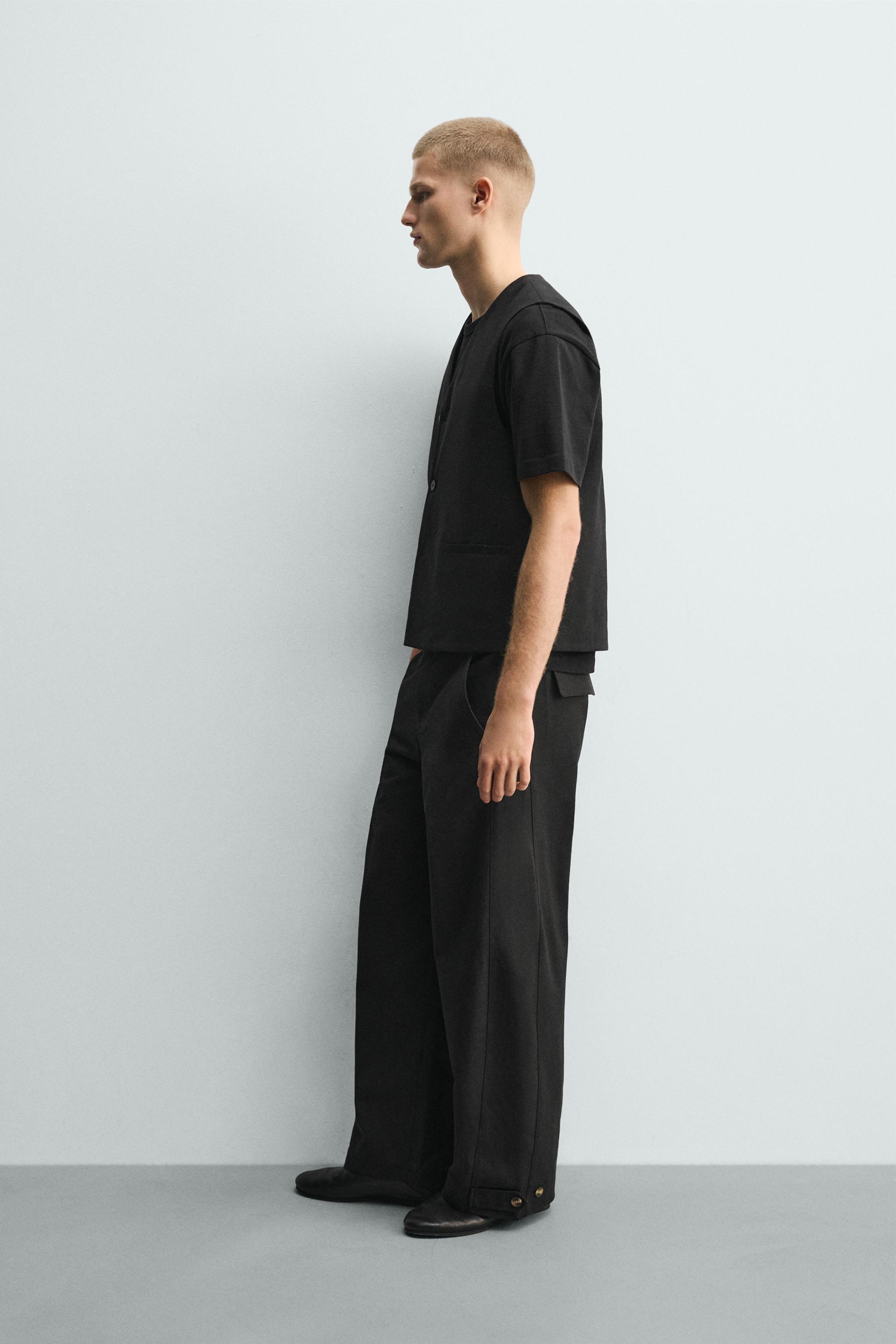 RELAXED FIT PANTS WITH ADJUSTABLE HEM